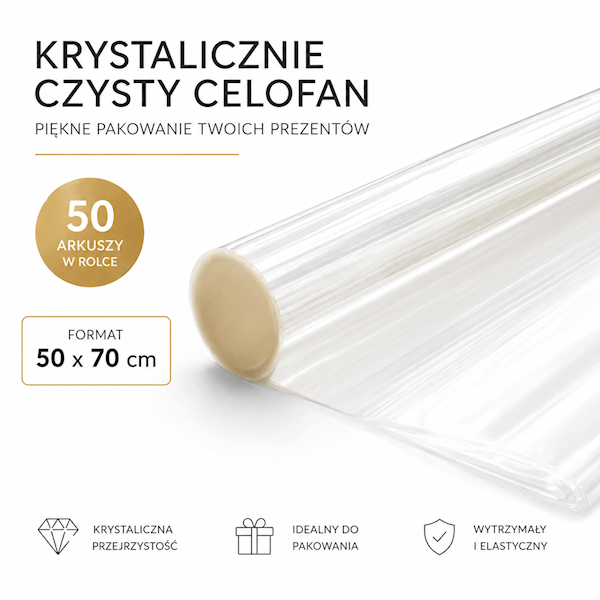 Celofan folia 50 x 70 cm - 50 arkuszy