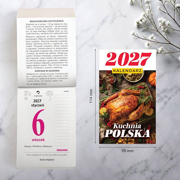 Kalendarz Zdzierak 2027 Kuchania Polska