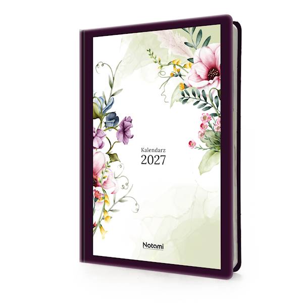 Kalendarz Dzienny A5 2027 Jasne kwiaty