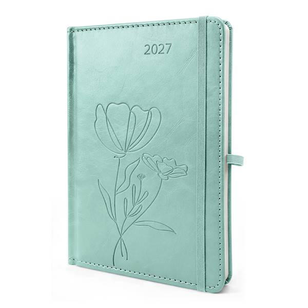 Kalendarz Mindful A5 2027 tygodniowy Zielony