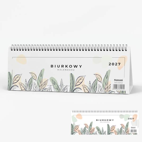Kalendarz Biurkowy 2027 Poziomy tygodniowy 29x10