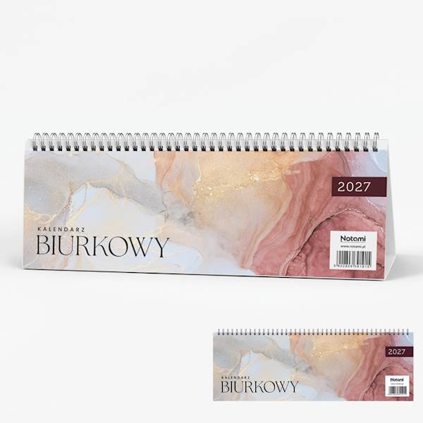 Kalendarz Biurkowy 2027 Poziomy tygodniowy 29x10