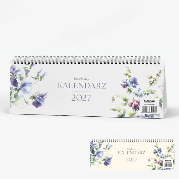 Kalendarz Biurkowy 2027 Poziomy tygodniowy 29x10