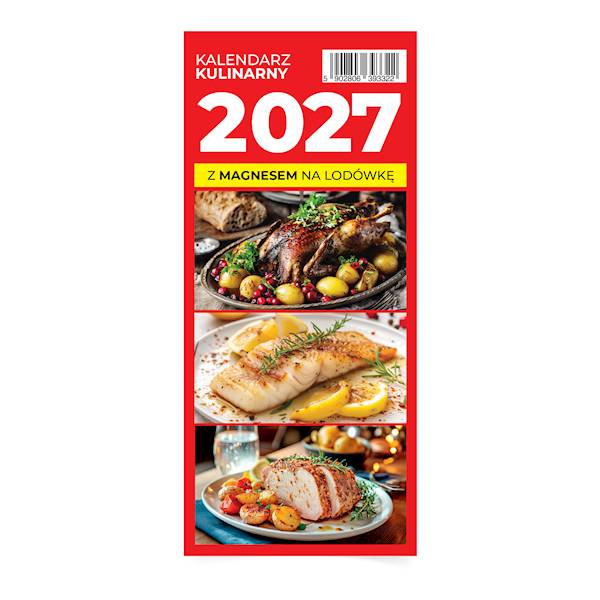 Kalendarz 2027 Tygodniowy kulinarny z magnesem