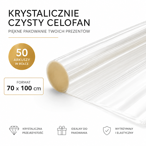 Celofan folia 70 x 100 cm - 50 arkuszy