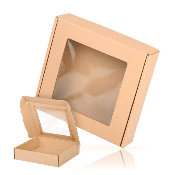 Gładki BOX-06 z okienkiem 200x200x50 - 10 szt