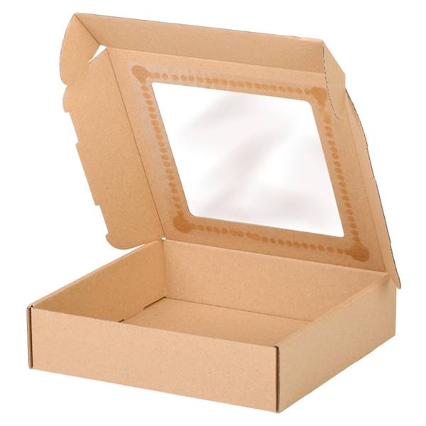 Gładki BOX-06 z okienkiem 200x200x50 - 10 szt