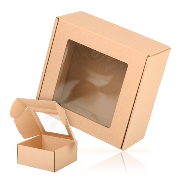 Gładki BOX-05 z okienkiem 200x200x100 - 10 szt
