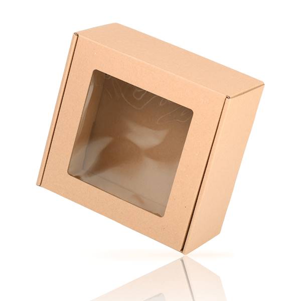 Gładki BOX-05 z okienkiem 200x200x100 - 10 szt