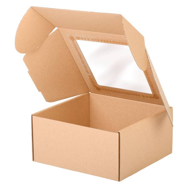 Gładki BOX-05 z okienkiem 200x200x100 - 10 szt