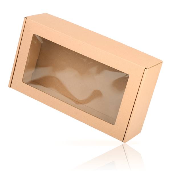 Gładki BOX-12 z okienkiem 350x200x100 - 10 szt