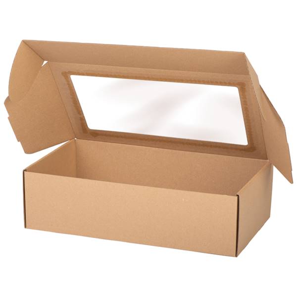 Gładki BOX-12 z okienkiem 350x200x100 - 10 szt