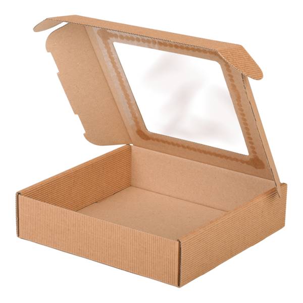 Karbowany K-BOX-06 z okienkiem 200x200x50 - 10 szt