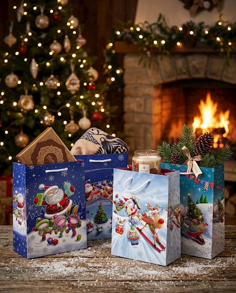 Torebki ozdobne T-4L set S-48 Santa on tour