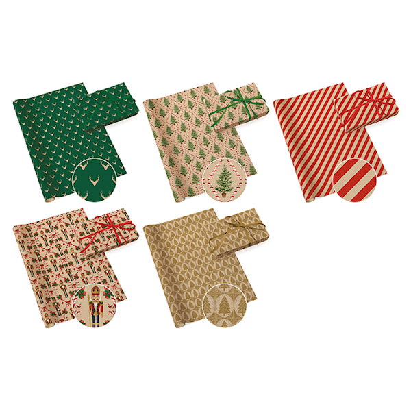 Papier 2m 50 arkuszy - S-37 Christmas Color Kraft
