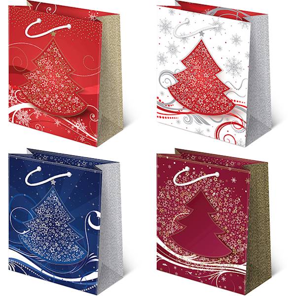 Torebki ozdobne XL set S-34 Elegant trees