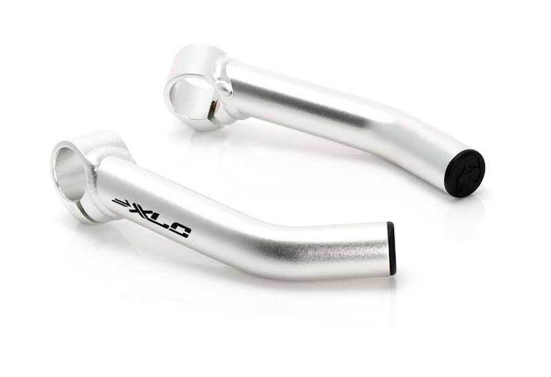 Rogi XLC BE-01 Bar-Ends, wygięte, srebrne matowe
