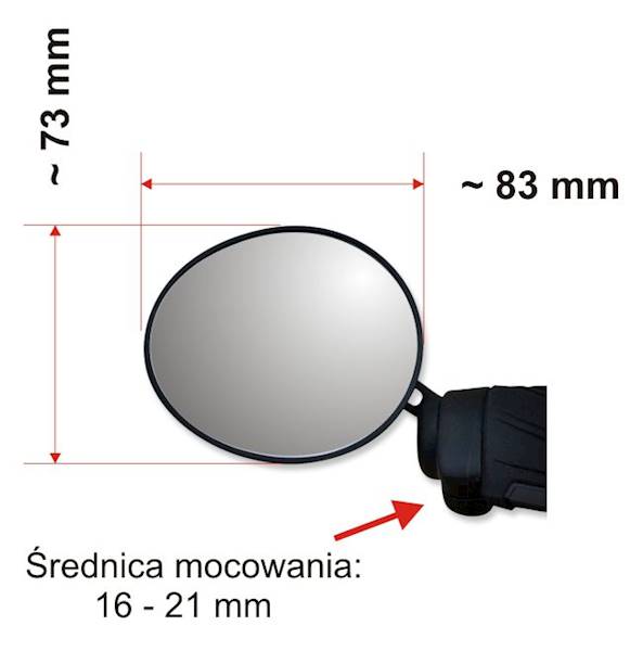 Lusterko rowerowe AJS w kierownicę mini