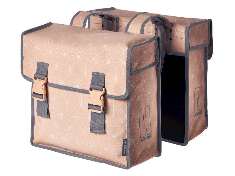Sakwa miejska podwójna Basil Star Double 35L różow