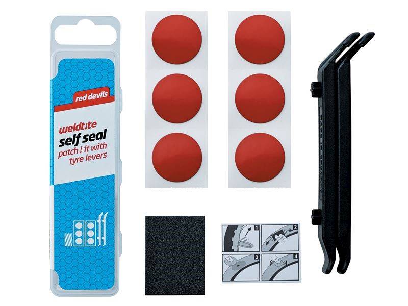 Zestaw Weldtite Puncture Red samoprzylepne