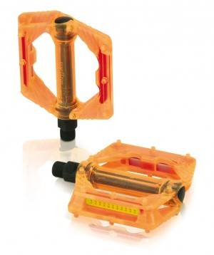 Pedały XLC Plattform-Pedal PD-M16 pomarańczowe