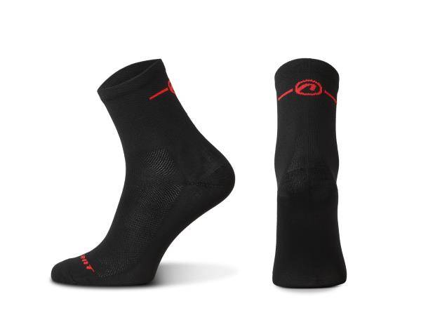 Skarpetki kolarskie Pure, czarno-czerwone XL 45-46
