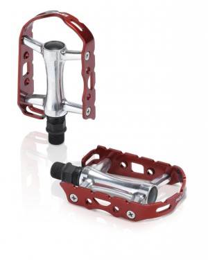 XLC MTB-Pedal Ultralight V PD-M15 srebrny/czerwony