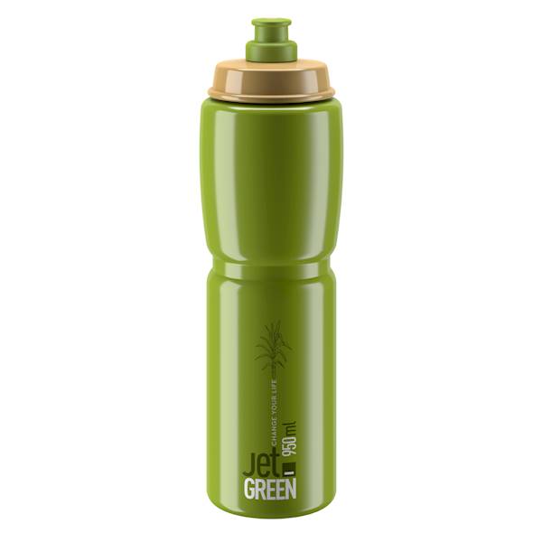 Bidon Elite Jet Green Olive White logo 950ml