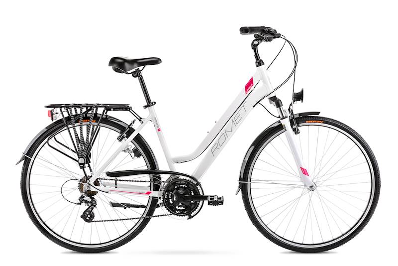 Rower Romet Gazela 19" M biało-fioletowy