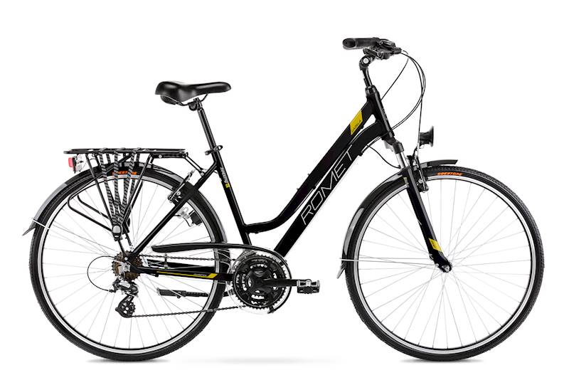 Rower Romet Gazela 19" M czarno-żółto-złoty