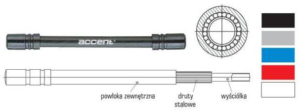 Pancerz przerzutkowy Accent 4mm czerwony
