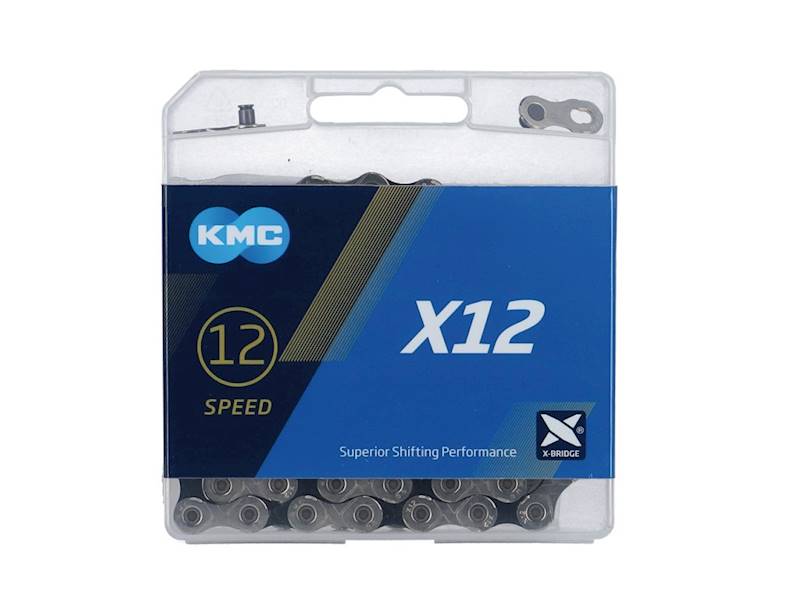 Łańcuch 12-bieg. KMC X12 Silver/Black 1/2"x11/128"
