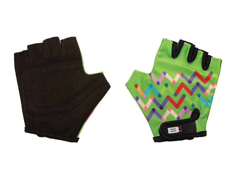 Rękawiczki B-Skin Kidy Zigzag zielony "4" 