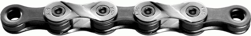 Łańcuch 9-biegowy KMC X9 Silver/Grey / 1/2"x11/128