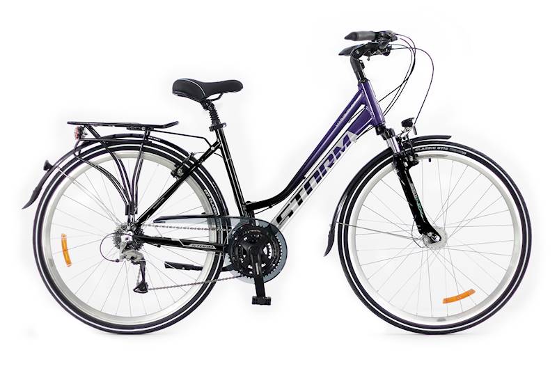 Rower Storm Marathon 6.0 Lady 19" śliwka/czarny