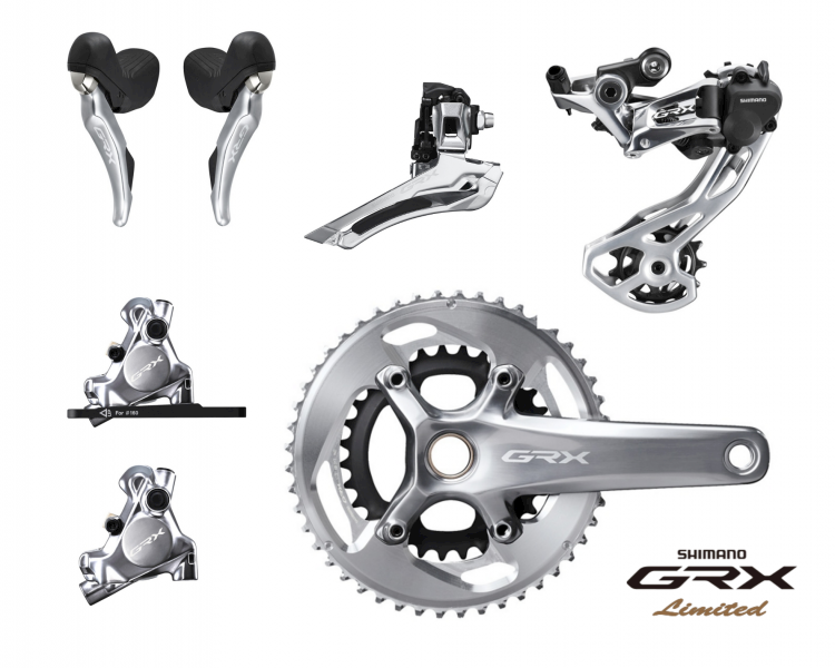 Grupa Shimano GRX 810 2x11 Limited Silver Edition