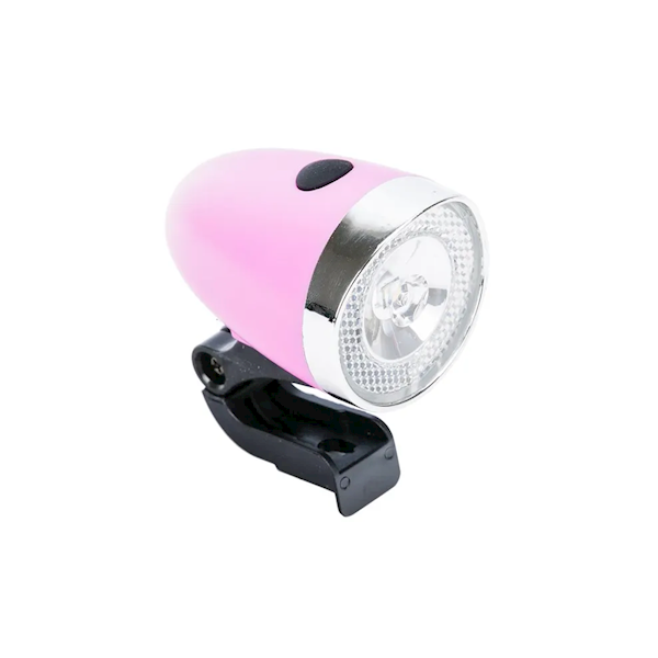 Lampa przód JY-597H 1 led 20 lm bat róż