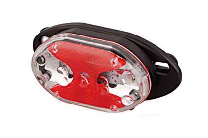 Lampa tył 5 LED, na bagażnik 3F NA BATERIE