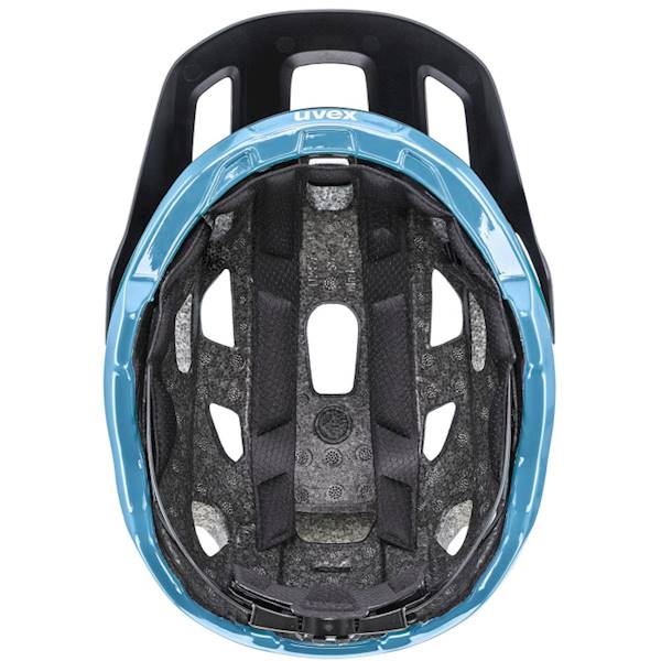 Kask rowerowy UVEX React 52-56 cm. czarny-błekit