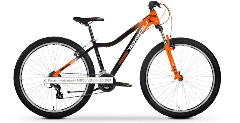 Rower Tabou Venom 26 2.0  13 orange/black