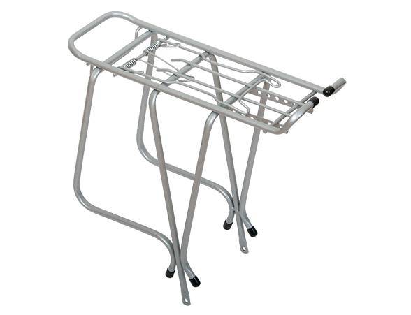 Bagażnik regul. 26-28" pod sakwy srebrny 