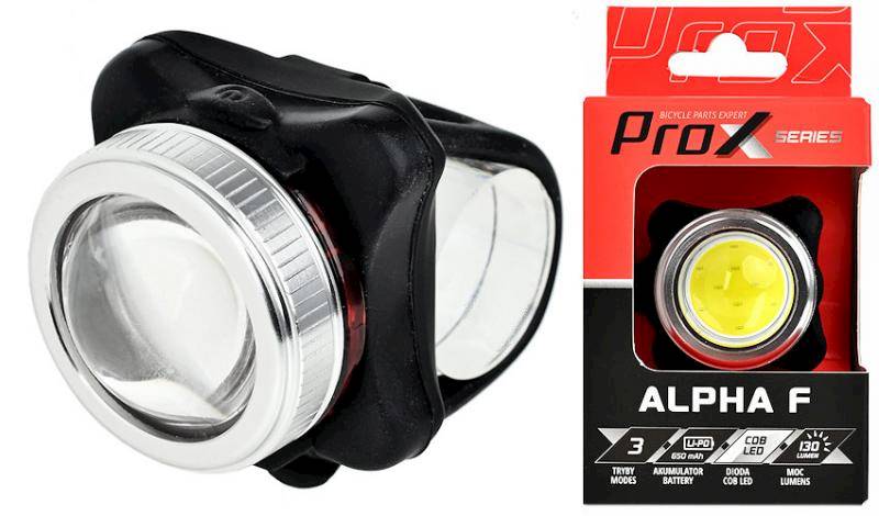 Lampa przód Prox Alpha F Cob Led biały Usb