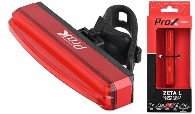 Lampa tył Prox Zeta L Cob 30Lm, 500 mAh USB-C