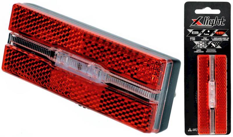 Lampa tył Prox na bagażnik 2 super led baterie
