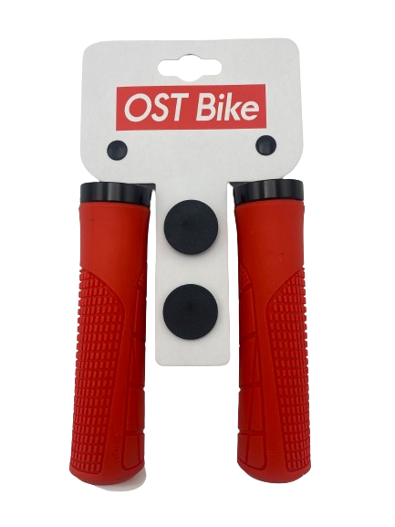 Chwyty rowerowe Ost 135mm 1 obejma czerwone