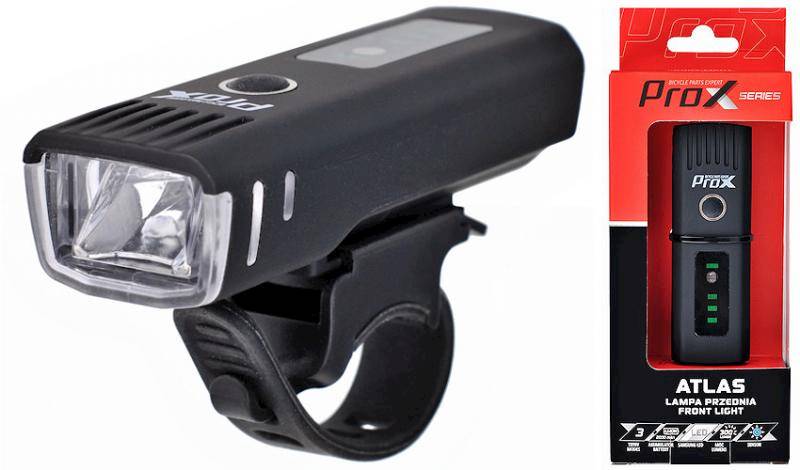 Lampa przód Prox Atlas 300Lm, 2000mAh, USB sensor