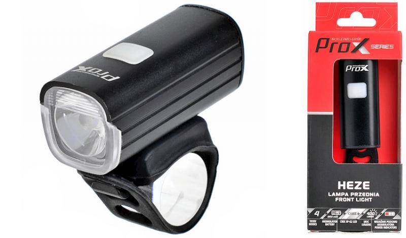 Lampa przód Prox Heze 400Lm, 1200mAh, USB-C