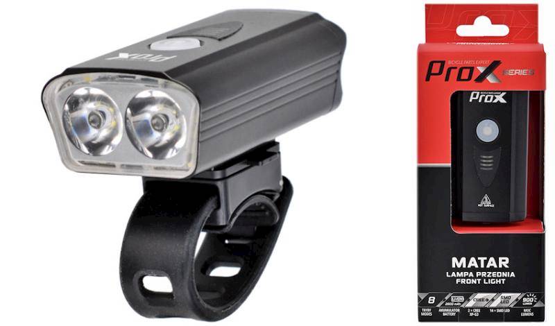 Lampa przód Prox Matar 900Lm 2800mAh, USB-C