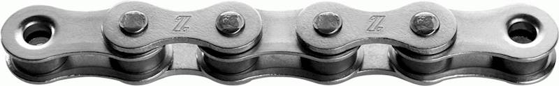 Łańcuch 1-biegowy KMC Z1 Wide Silver 1/2"x1/8"