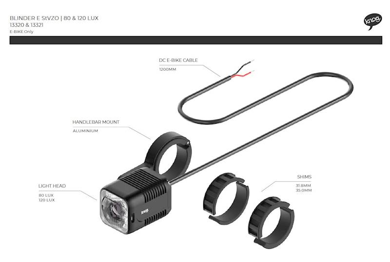Lampa Knog Blinder E 80 Lux StVZO przód
